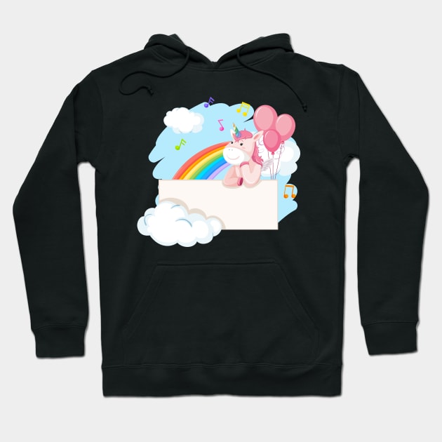 Unicorn rainbow Hoodie by Johnny_Sk3tch